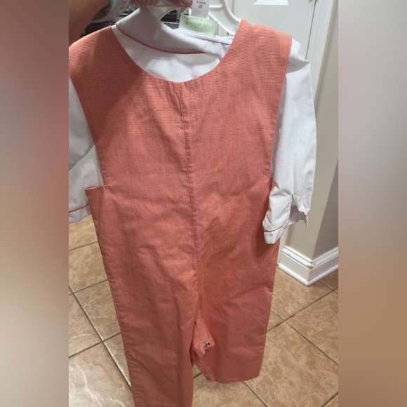 Mine Coral and White Kids One Piece - Picture 4 of 5